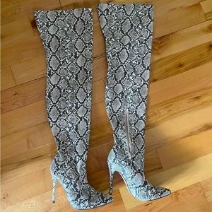 Snake Skin Boots- Chase + Chloe